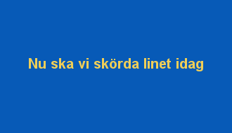 Nu ska vi skörda linet idag