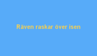 Räven raskar över isen